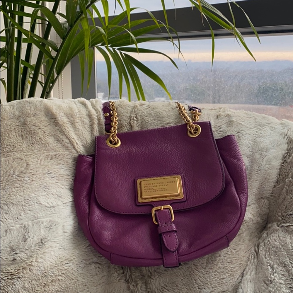 Marc by Marc Jacobs purple leather purse